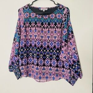 Jennifer Lopez Multicolor Patterned Blouse